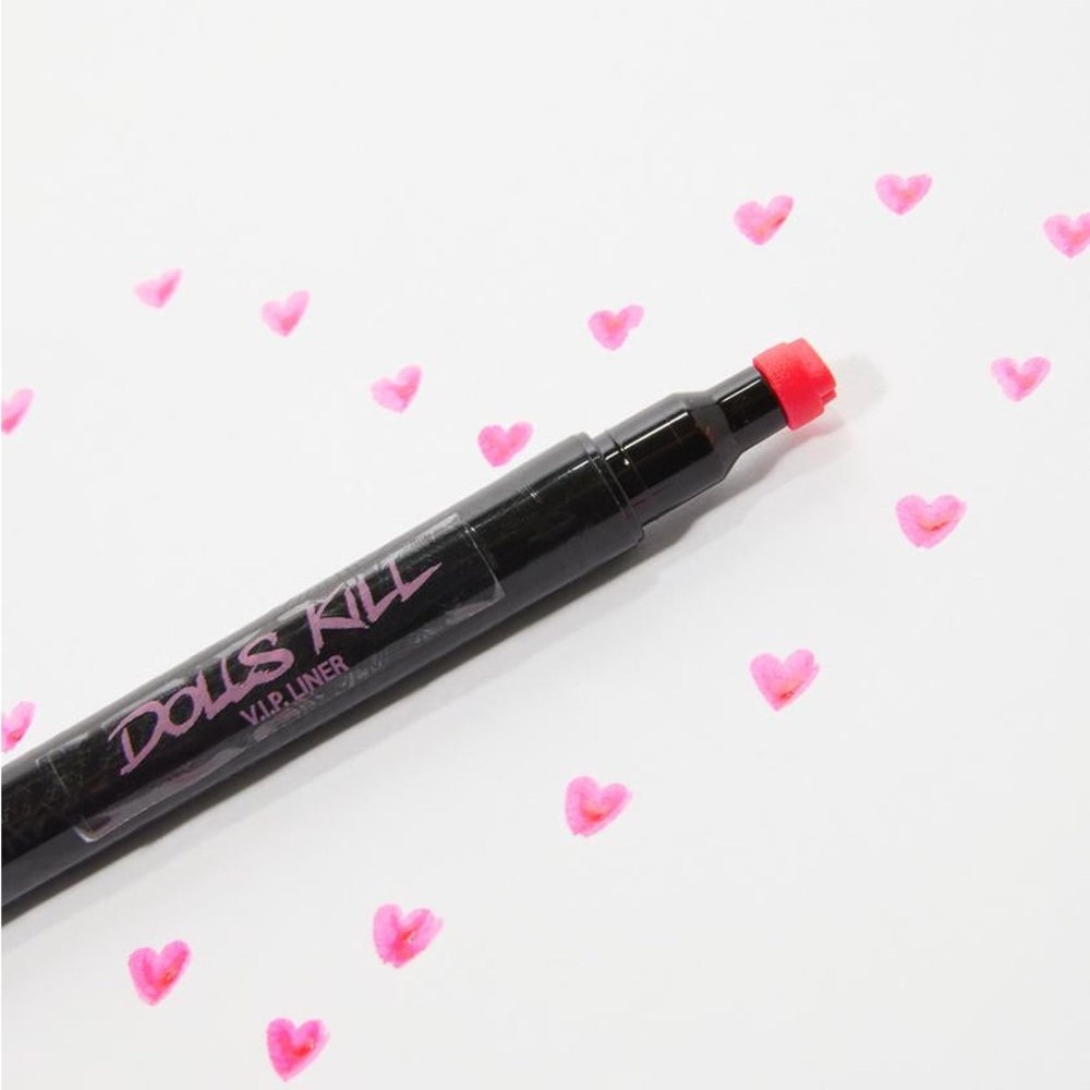 Dolls Kill Pink Heart Eye Liner